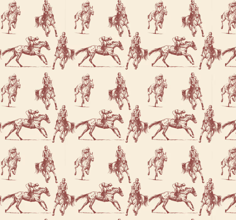 Equestrian Illustration animal wallpaper - TenStickers