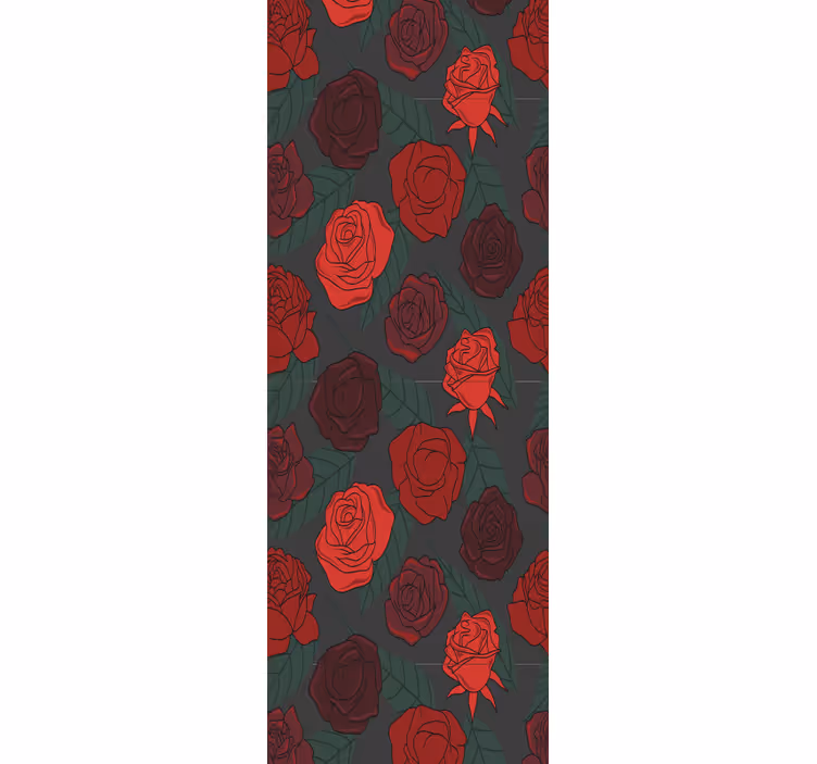 Rosy Elegance flower wallpaper - TenStickers