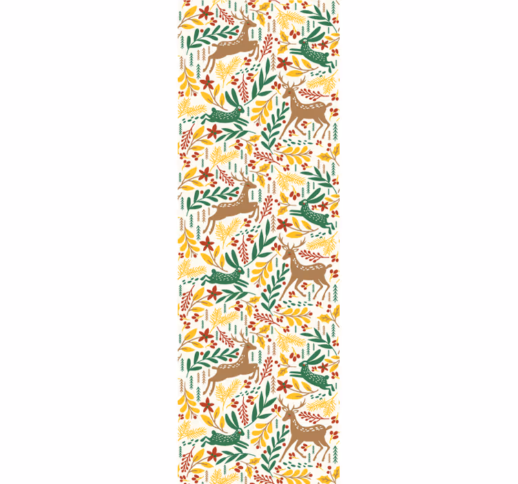 Forest Fauna Pattern animal wallpaper - TenStickers