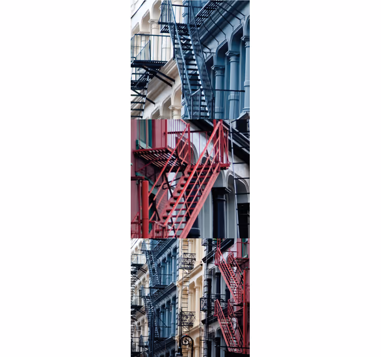 Urban Fire Escapes city wallpaper - TenStickers