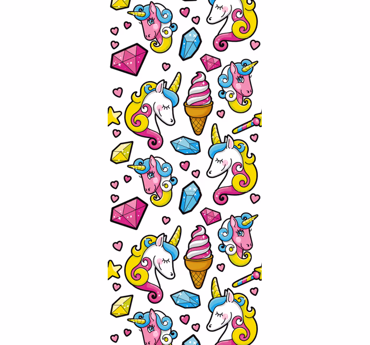 Unicorn Fantasy Motif kids wallpaper - TenStickers