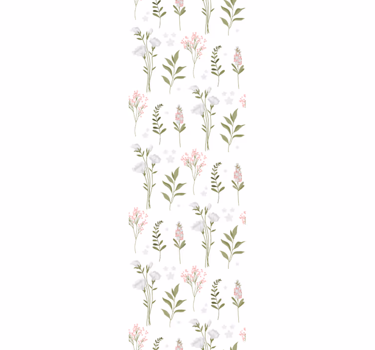 Minimalistic wildfloral style Flower wallpaper - TenStickers