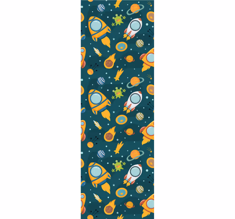 Kids wallpaper space exploration art - TenStickers