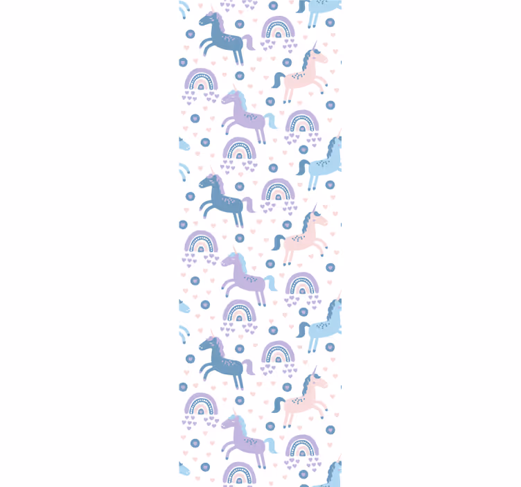 Whimsical Unicorns nursery wallpaper - TenStickers