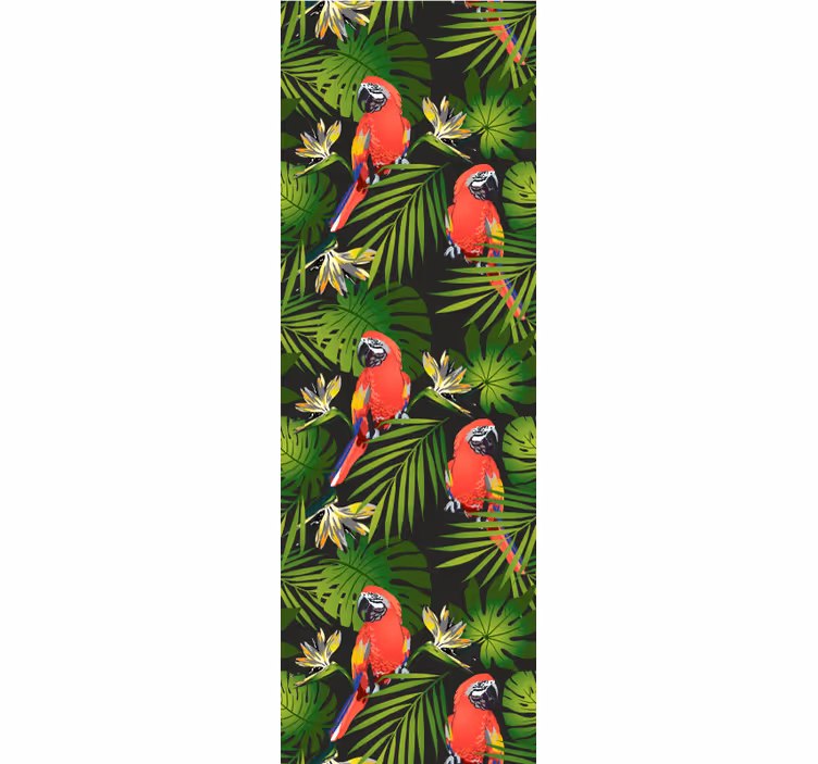 Parrots wallpaper tropical parrots design - TenStickers