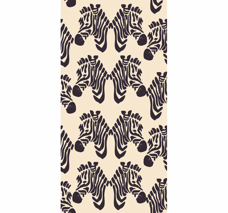 Zebra wallpaper with zebra pattern design - TenStickers