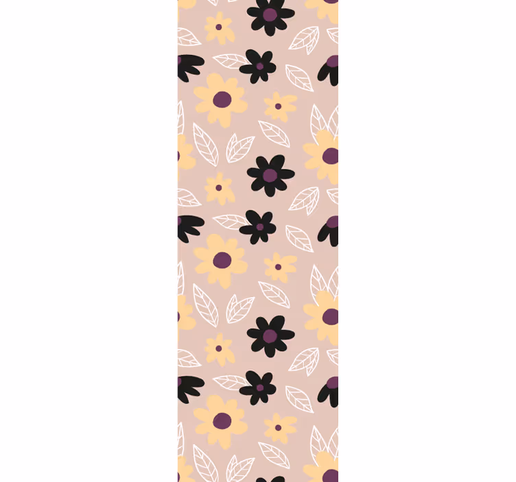 Floral ornament wallpaper floral simplistic design - TenStickers