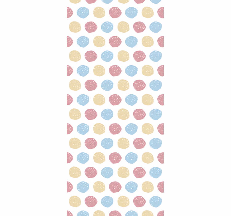 Polka dot wallpaper in charming polka dotted design - TenStickers