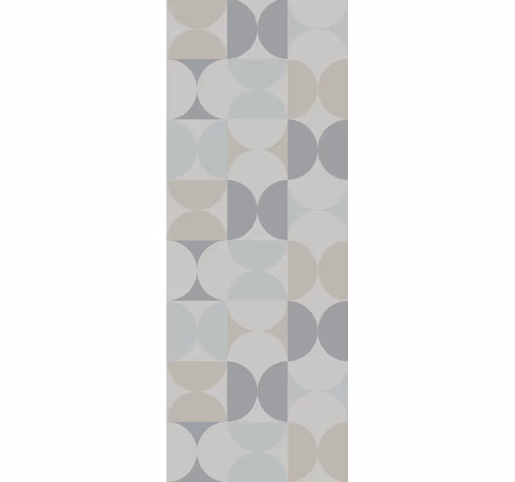 Geometric wallpaper with circular patterns - TenStickers