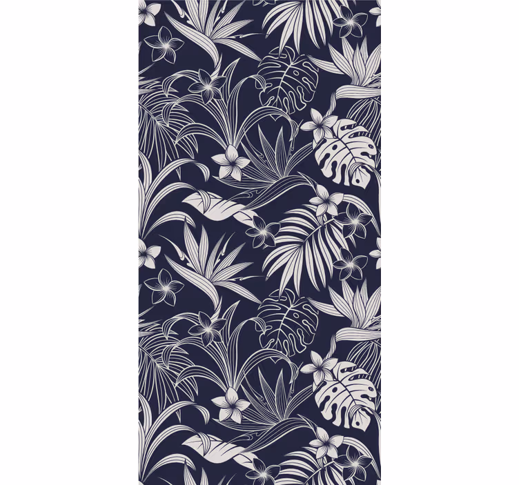 Tropical Floral Design flower wallpaper - TenStickers