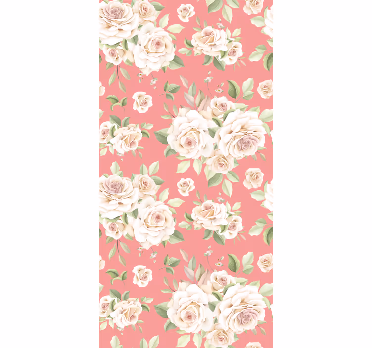 Floral Rose Pattern flower wallpaper - TenStickers