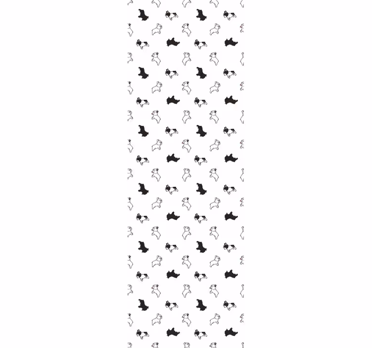 Puppy Sketches Pattern dogs wallpaper - TenStickers