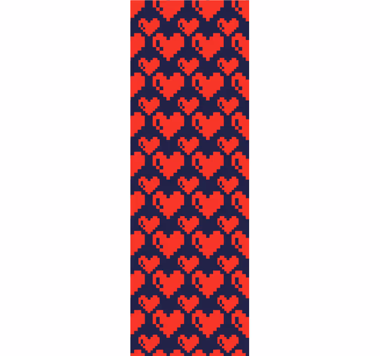 Pixelated Hearts polka dot wallpaper - TenStickers