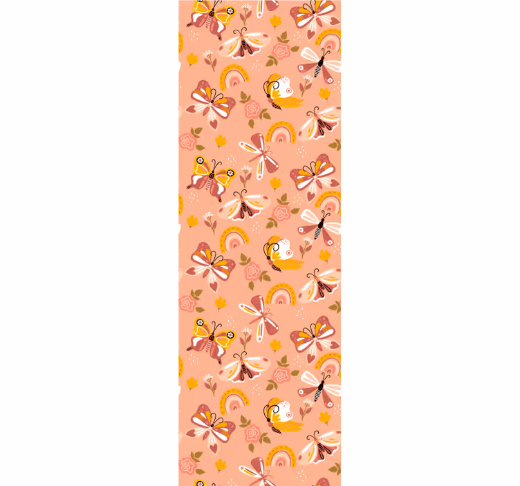 Butterfly wallpaper butterfly flora design - TenStickers