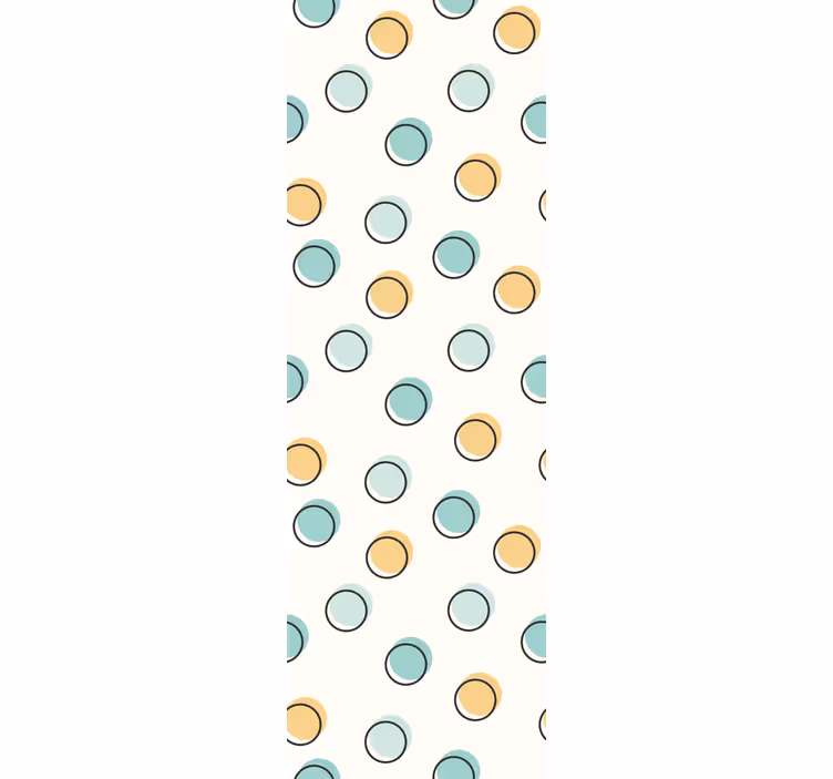 Circular Motif polka dot wallpaper - TenStickers