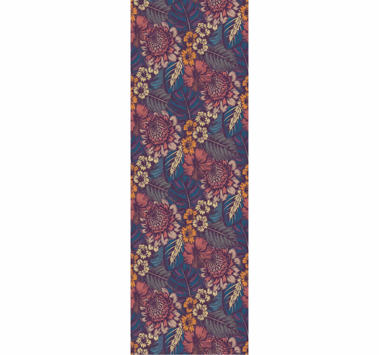 Botanical Vintage Pattern flower wallpaper - TenStickers