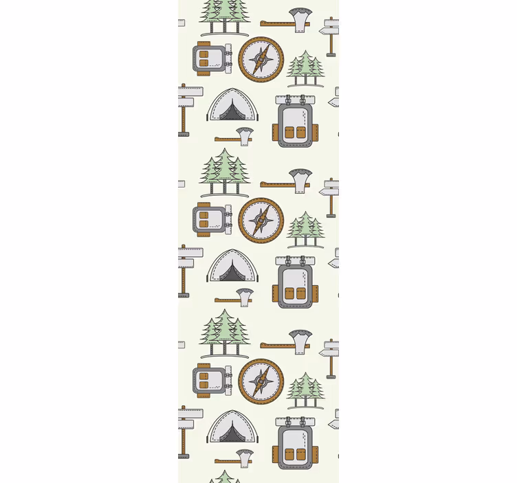 Outdoor Adventure Motifs art wallpaper - TenStickers