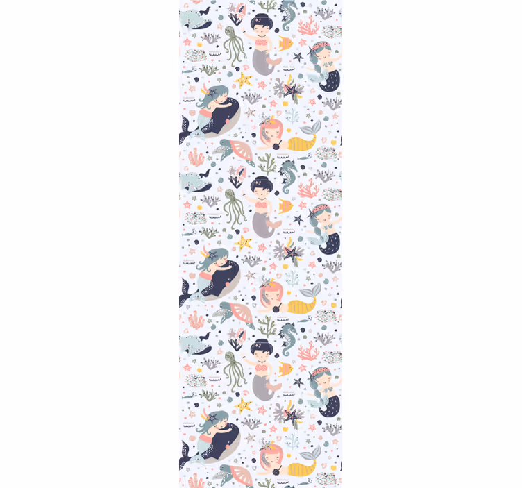 Mermaid Aquatic Friends nursery wallpaper - TenStickers