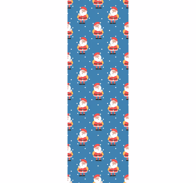 Jolly Santa Patterns christmas wallpaper - TenStickers