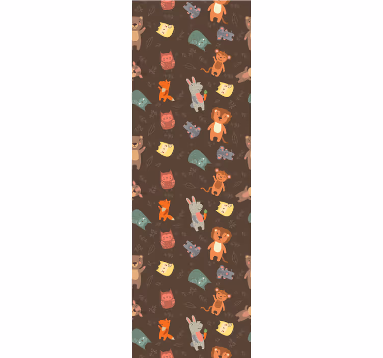 Animal Playtime Imagery nursery wallpaper - TenStickers