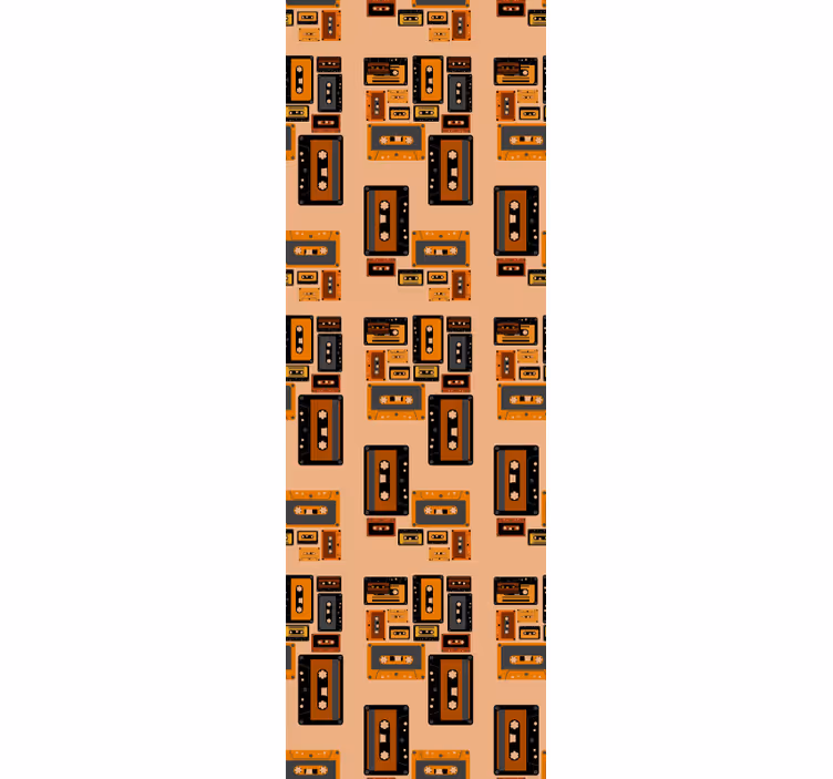 Retro Cassette Tape art wallpaper - TenStickers