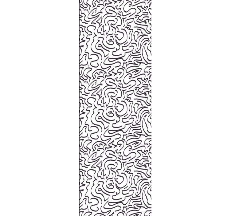 Squiggle Pattern wallpaper abstract - TenStickers
