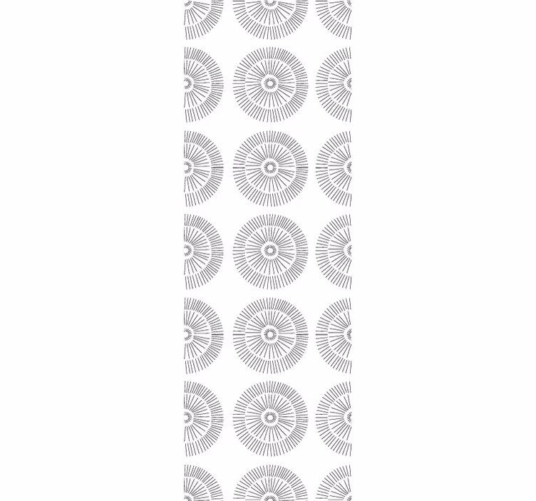 Minimalist Circular Patterns living room wallpaper - TenStickers