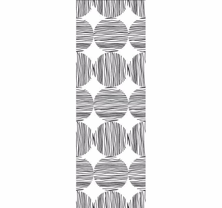 Circles with stripes inside modern wallpaper - TenStickers