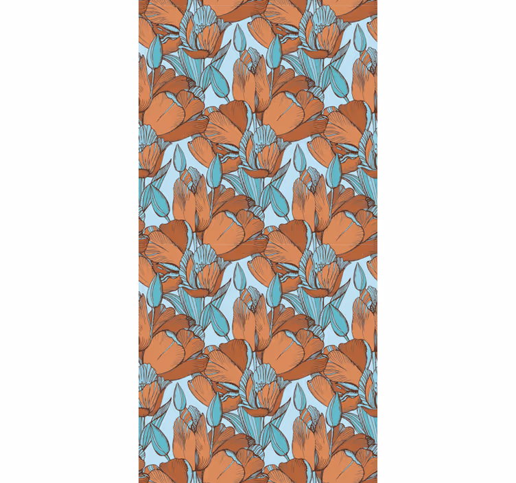 Stylish Floral Display flower wallpaper - TenStickers