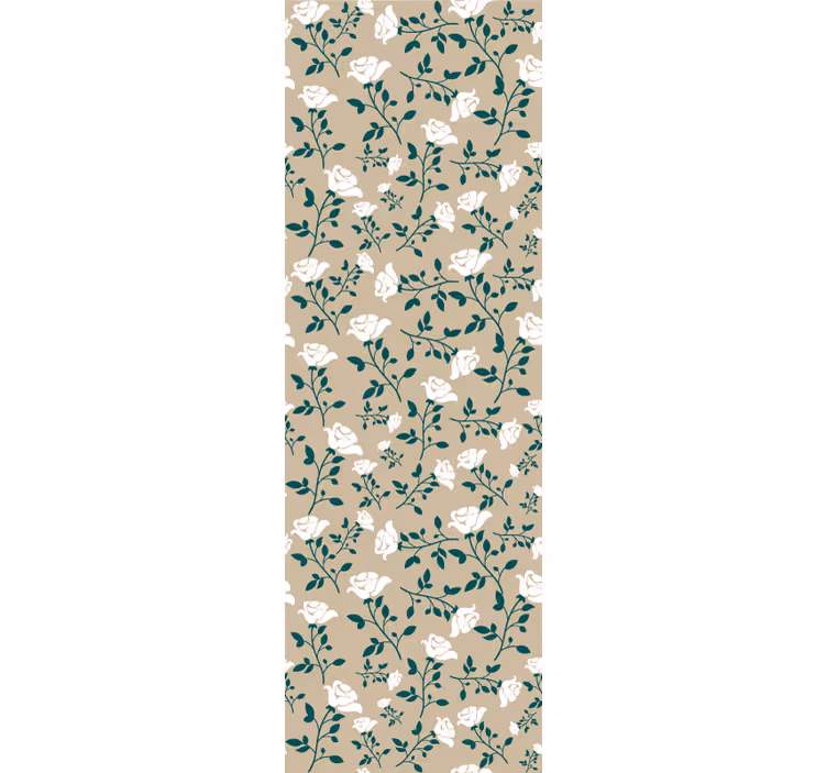 Subtle bloom pattern flower wallpaper - TenStickers