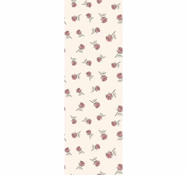 Rose Pattern Repeat flower wallpaper - TenStickers