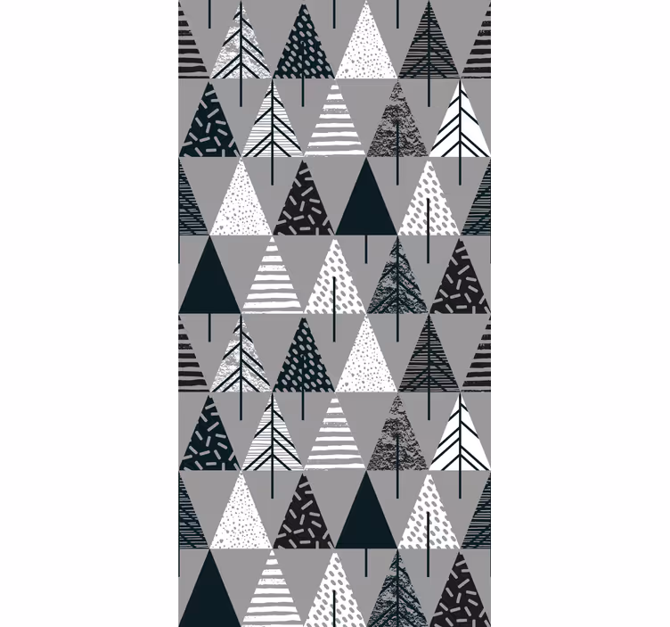 Scandinavian gray pattern triangle wallpaper - TenStickers