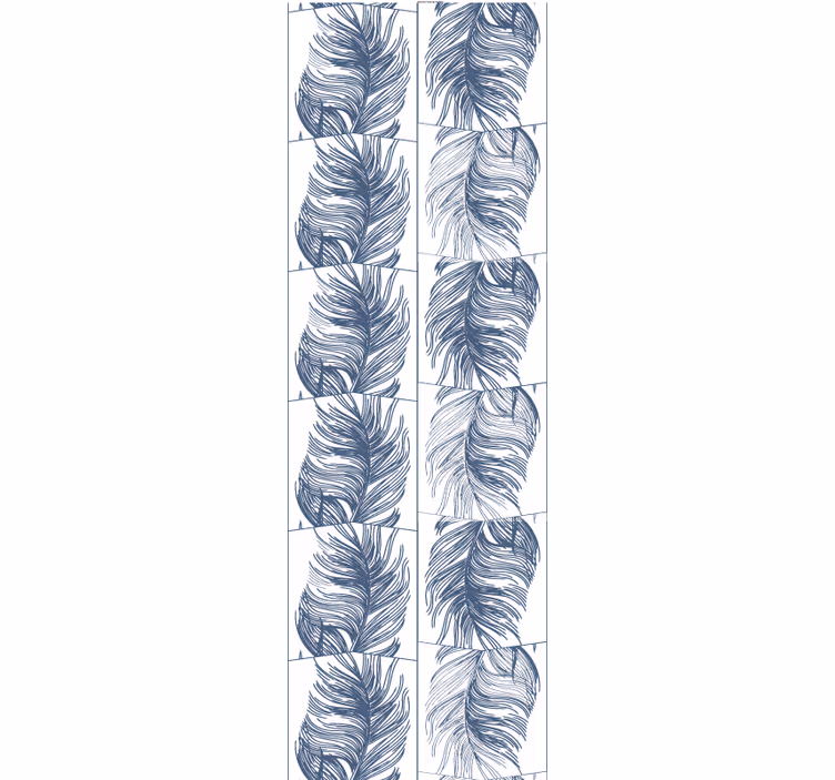 Feathered Foliage leaf wallpaper - TenStickers