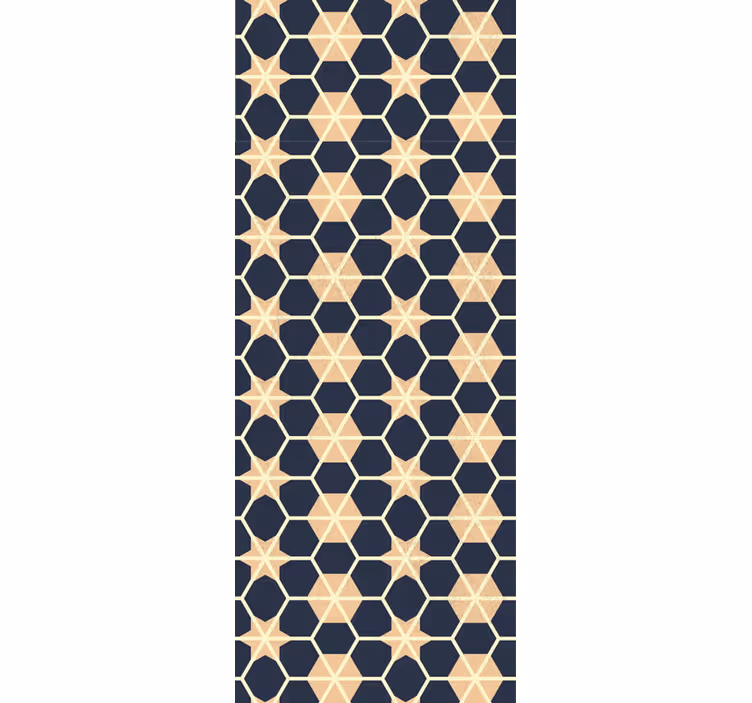 Hexagonal star pattern living room wallpaper - TenStickers