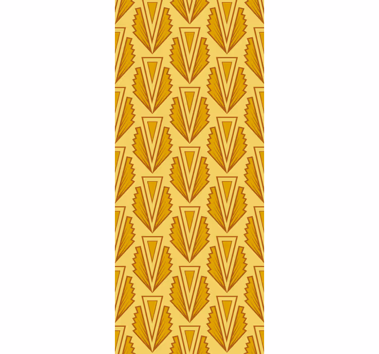 Art deco golden wing shaped pattern  wallpaper - TenStickers