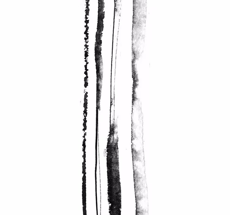Organic black and white pattern vertical stripe wallpaper - TenStickers