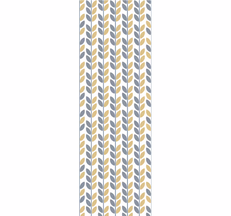 Vertical stylish pattern leaf wallpaper - TenStickers