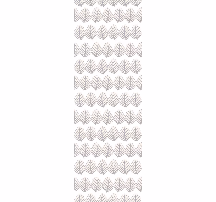 Simple gray pattern leaf wallpaper - TenStickers
