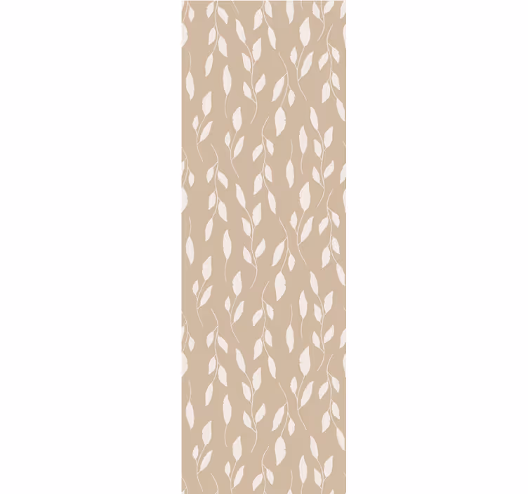 Leaf wallpaper with a beige delicate pattern - TenStickers