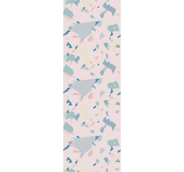 Blue and beige terrazzo wallpaper abstract - TenStickers