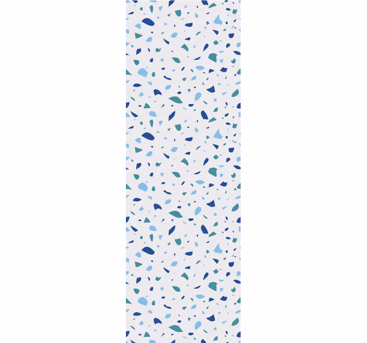 Blue tones terrazzo  living room wallpaper - TenStickers