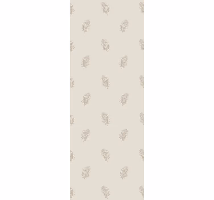 Subtle beige pattern leaf wallpaper - TenStickers