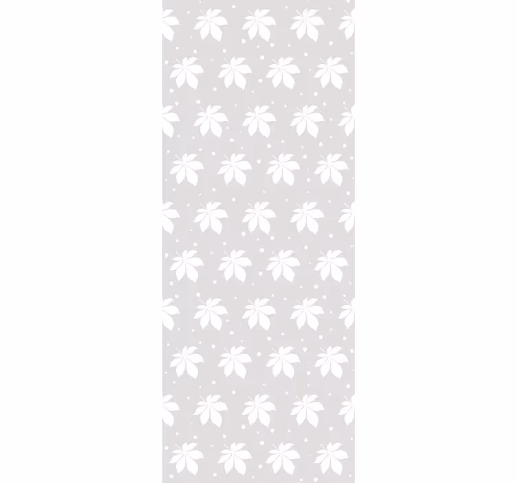 Gray and white pattern leaf wallpaper - TenStickers