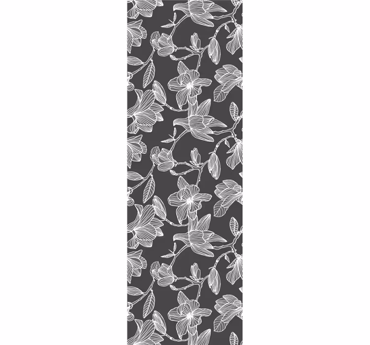 Brown blossom composition flower wallpaper - TenStickers