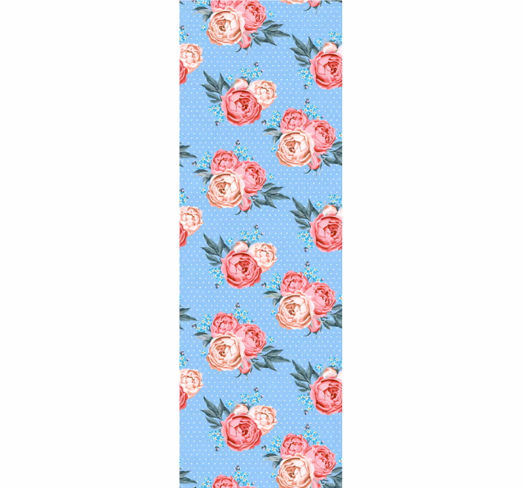 Blossoming rose patterns flower wallpaper - TenStickers