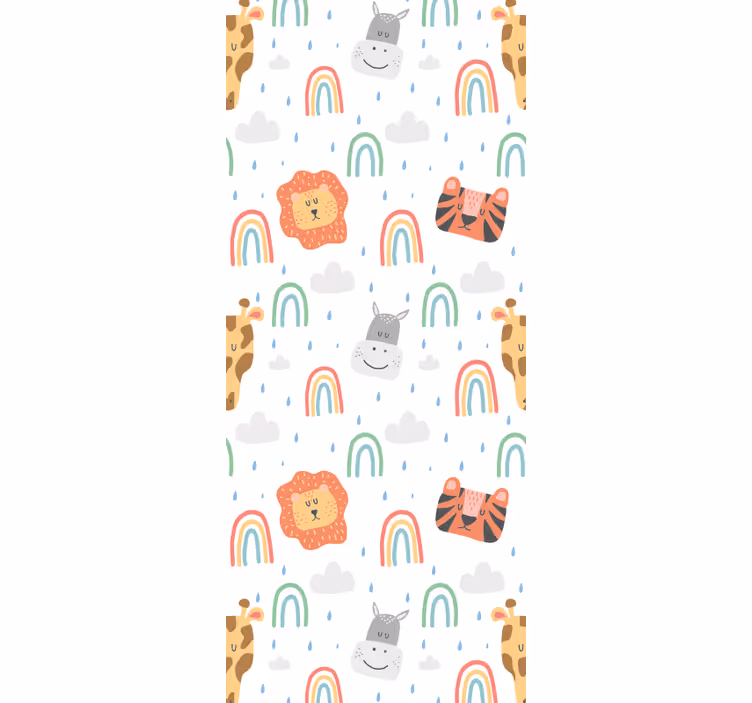 Safari Animals nursery wallpaper - TenStickers