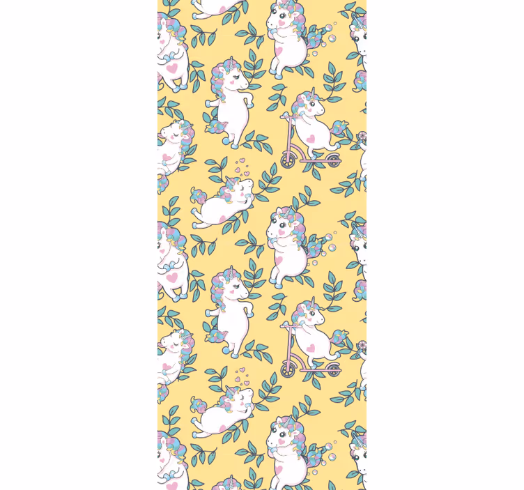 Unicorns playing more animal wallpaper - TenStickers