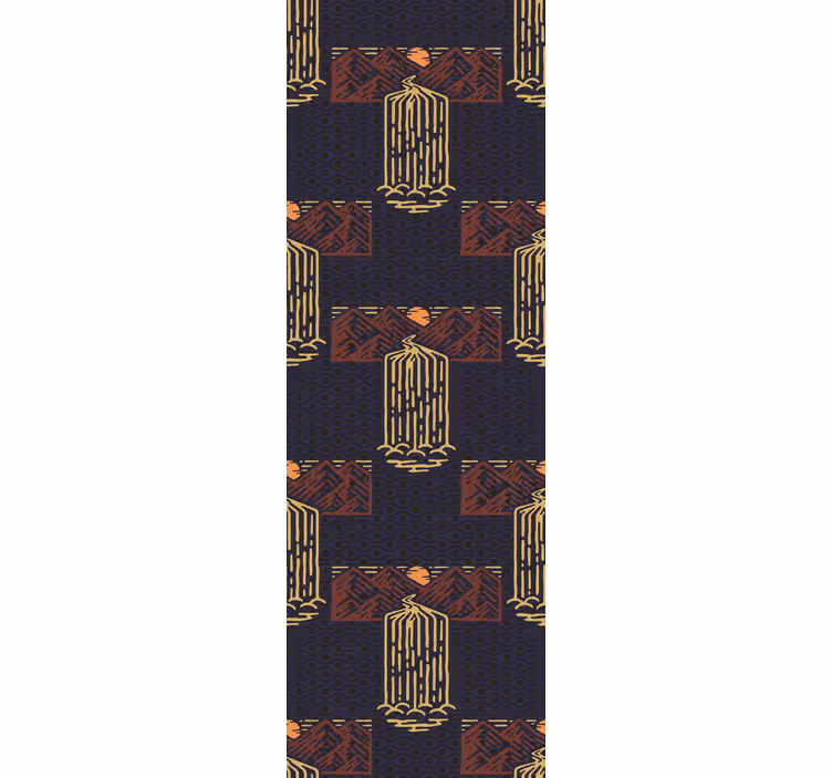 Retro waterfall landscape vintage wallpaper - TenStickers