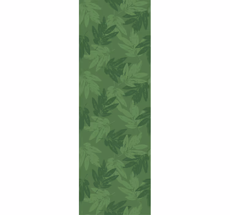 Green leaves simple pattern leaf wallpaper - TenStickers