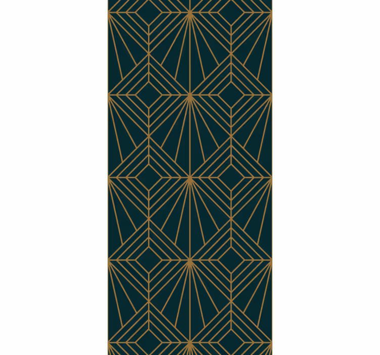 Turquoise diamond art decor pattern wallpaper - TenStickers